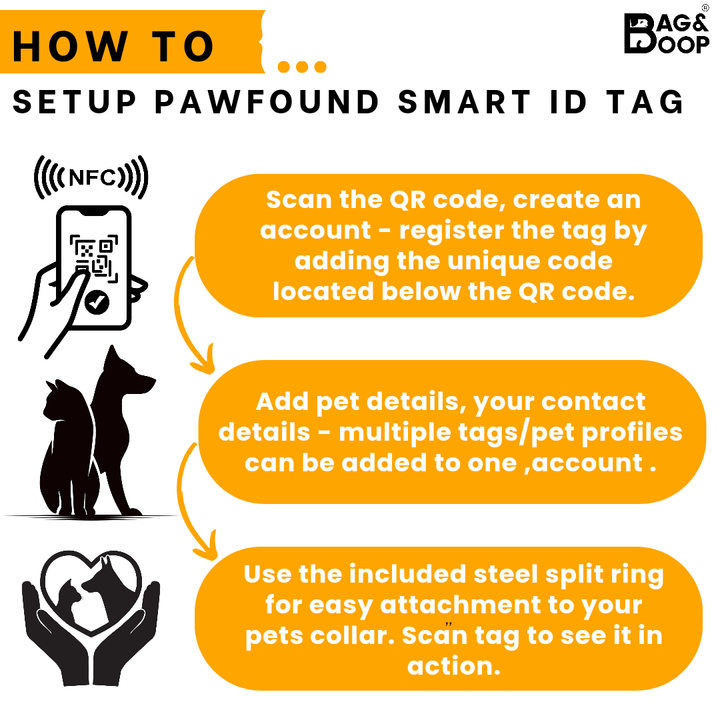 Cat id tag with QR code