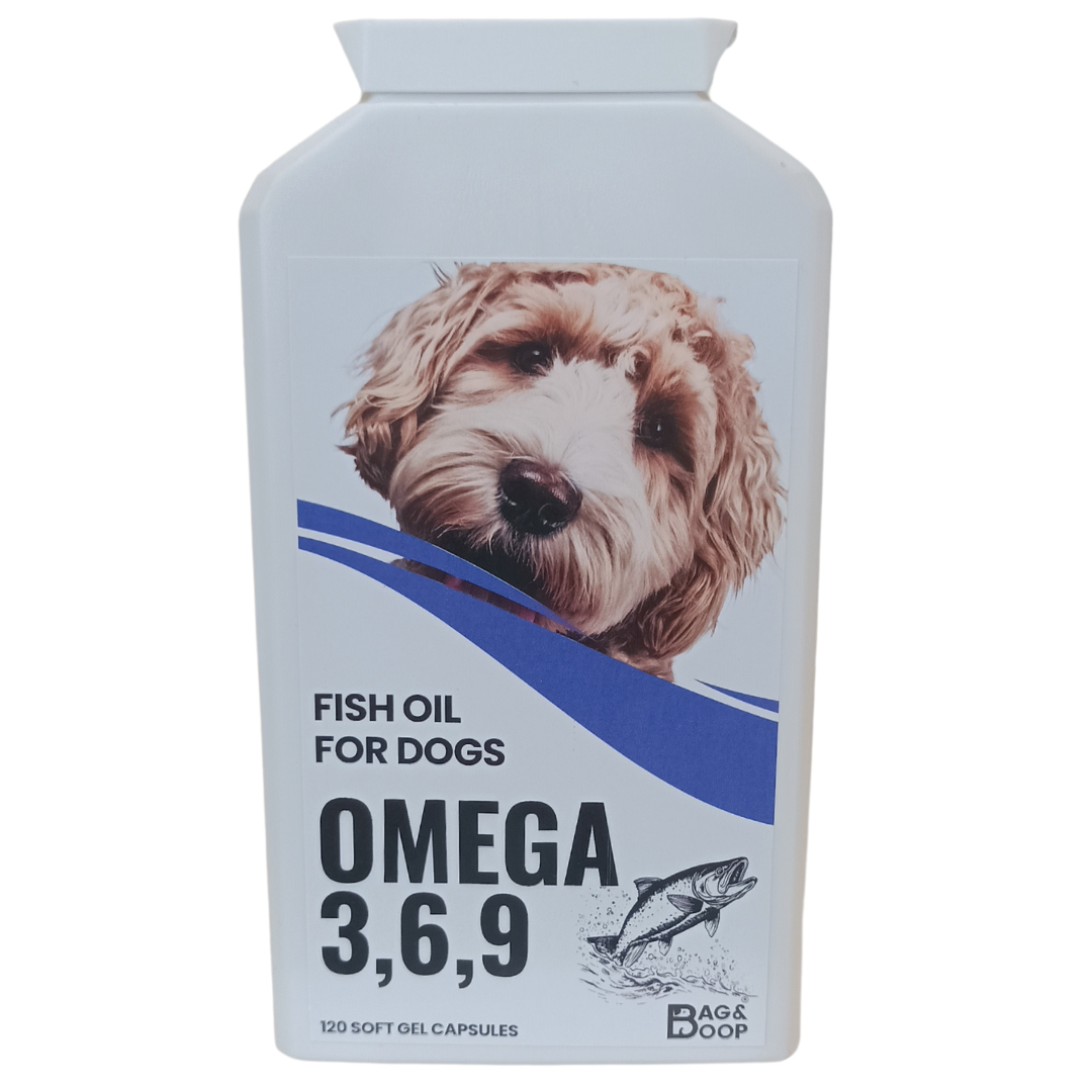 Fish Oil For Dogs | Omega 3,6,9 |120 Softgel Capsules