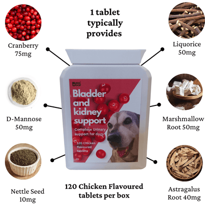contents of bladder and kidney support tablets