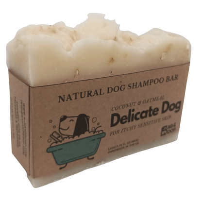 a natural dog shampoo bar for senstive and itchy skin