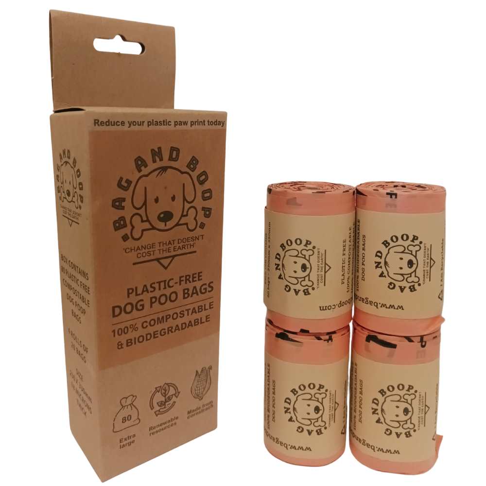Compostable Dog Poop Bags (80) - Bag And Boop 